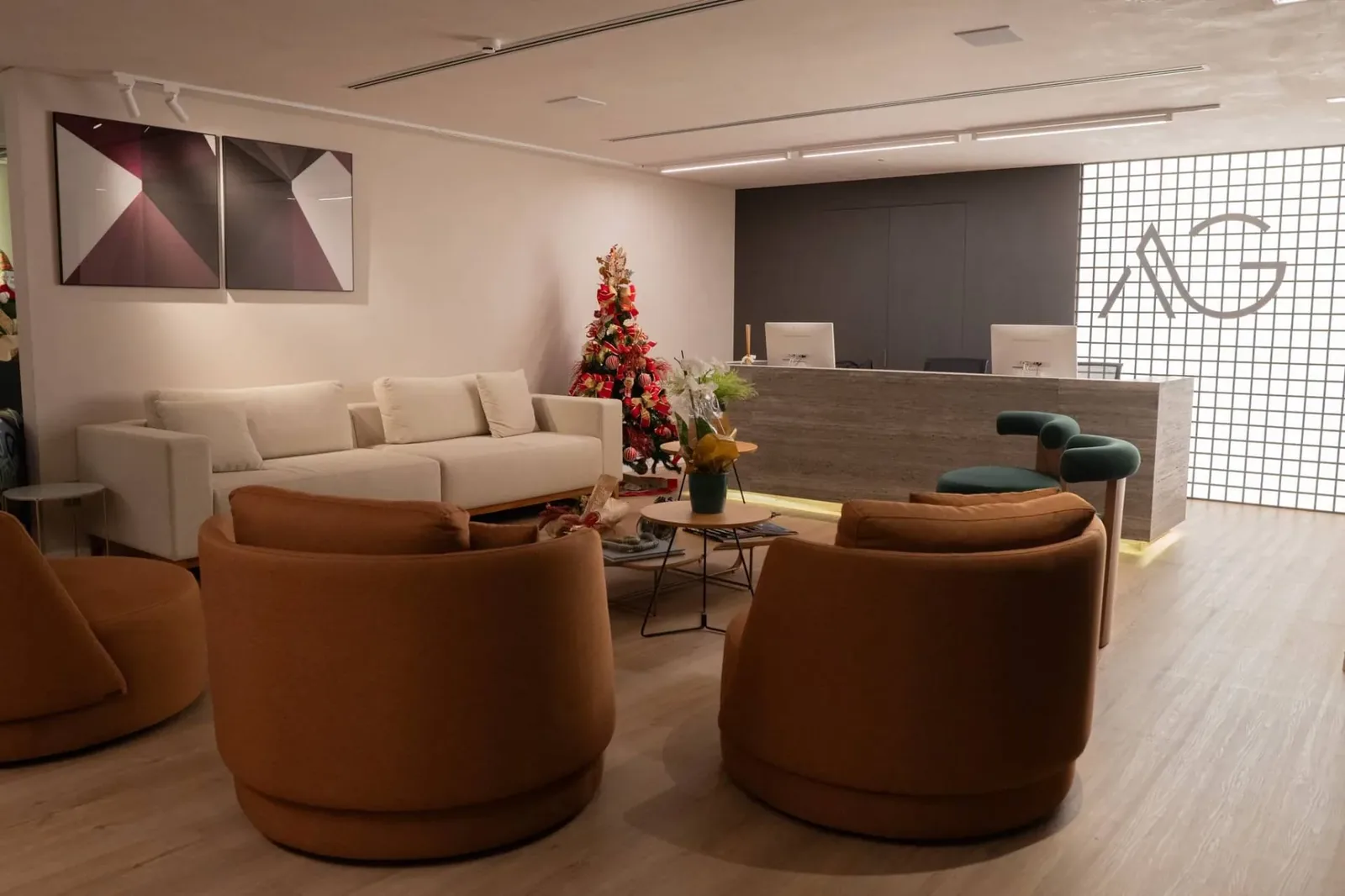 Recepção e lounge do Instituto AG